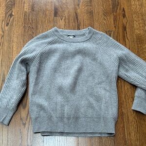 JCREW gray cashmere sweater